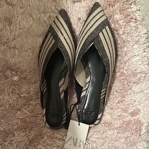 Zara Black and Tan Flats Modern Design